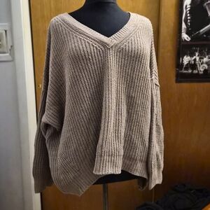 Rue 21+ Women's V-Neck Sweater - Tan